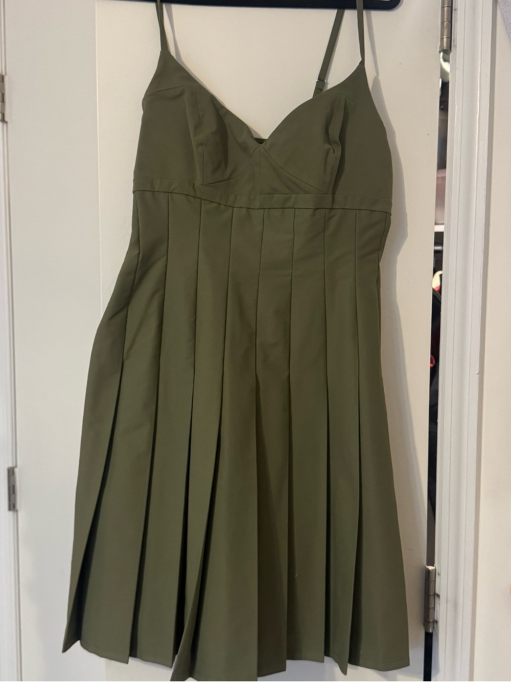 Heaven by Marc Jacobs dress green olive pleated - size large